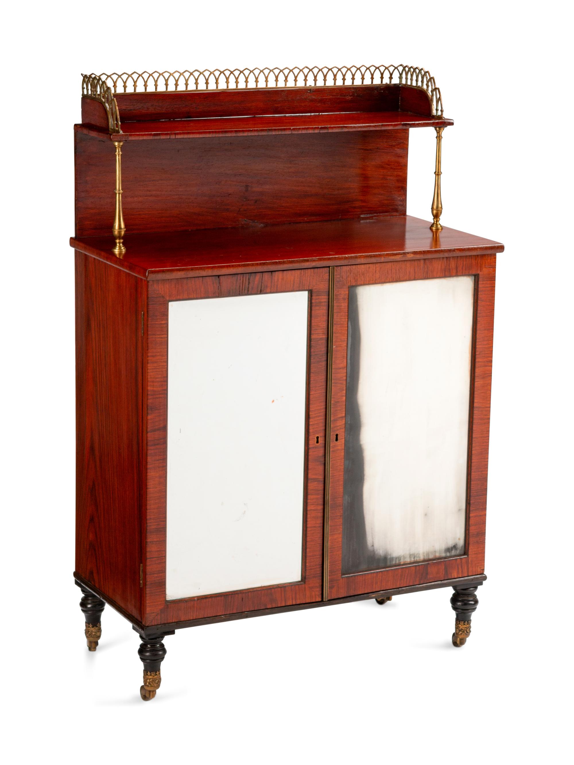 A Regency Brass-Mounted Rosewood Chiffonier — FIRST QUARTER 19TH CENTURY