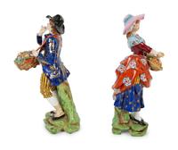 A Pair of Chelsea Porcelain Figures