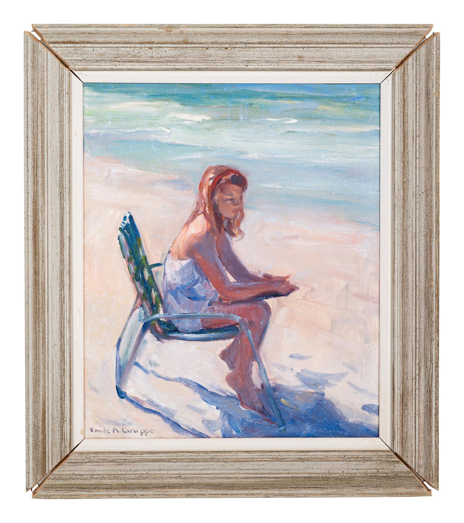 Seated Girl on a Beach