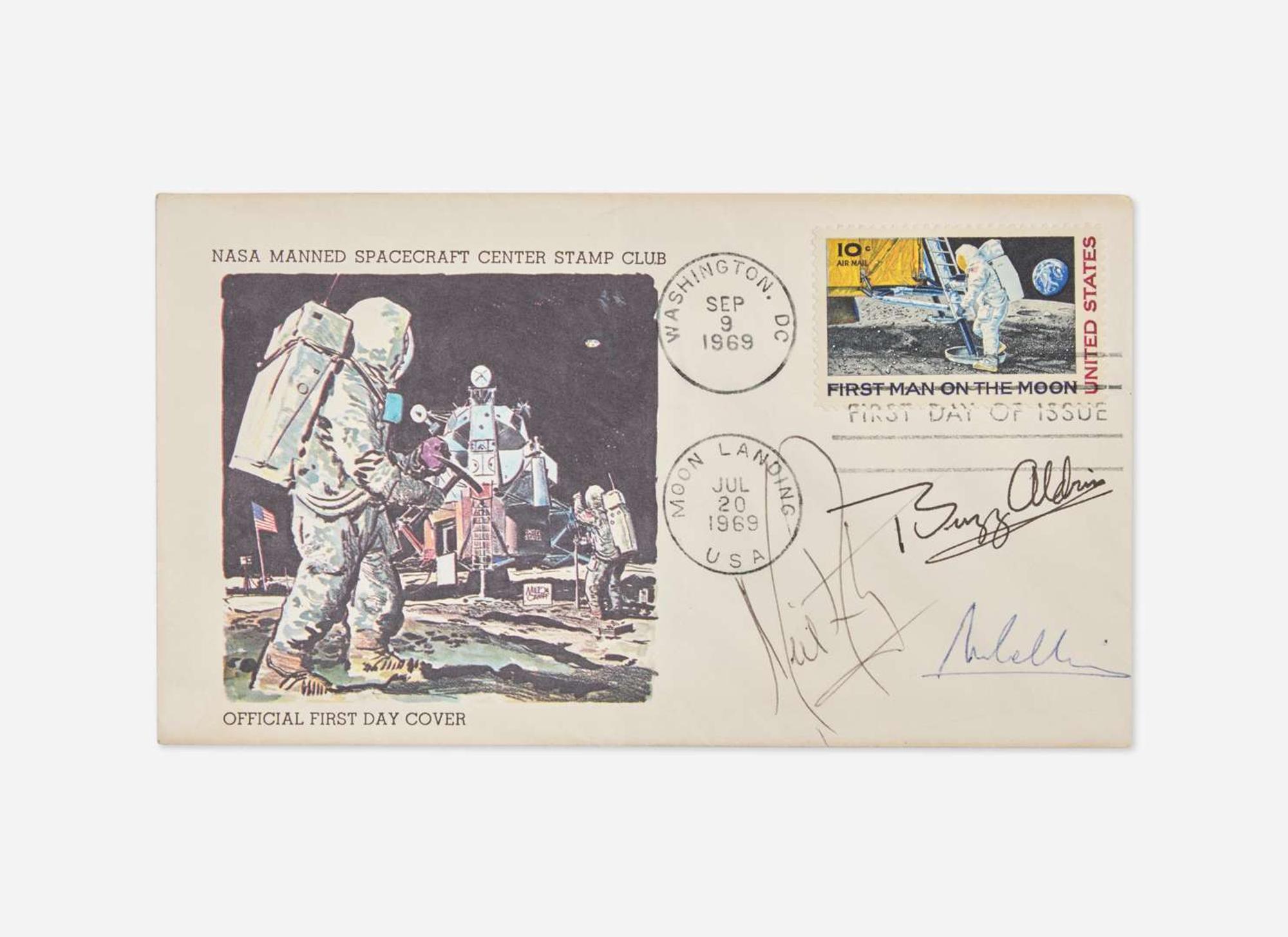 [Travel & Exploration] [Apollo 11] Armstrong, Neil, Buzz Aldrin, Michael Collins Signed First Day Cover