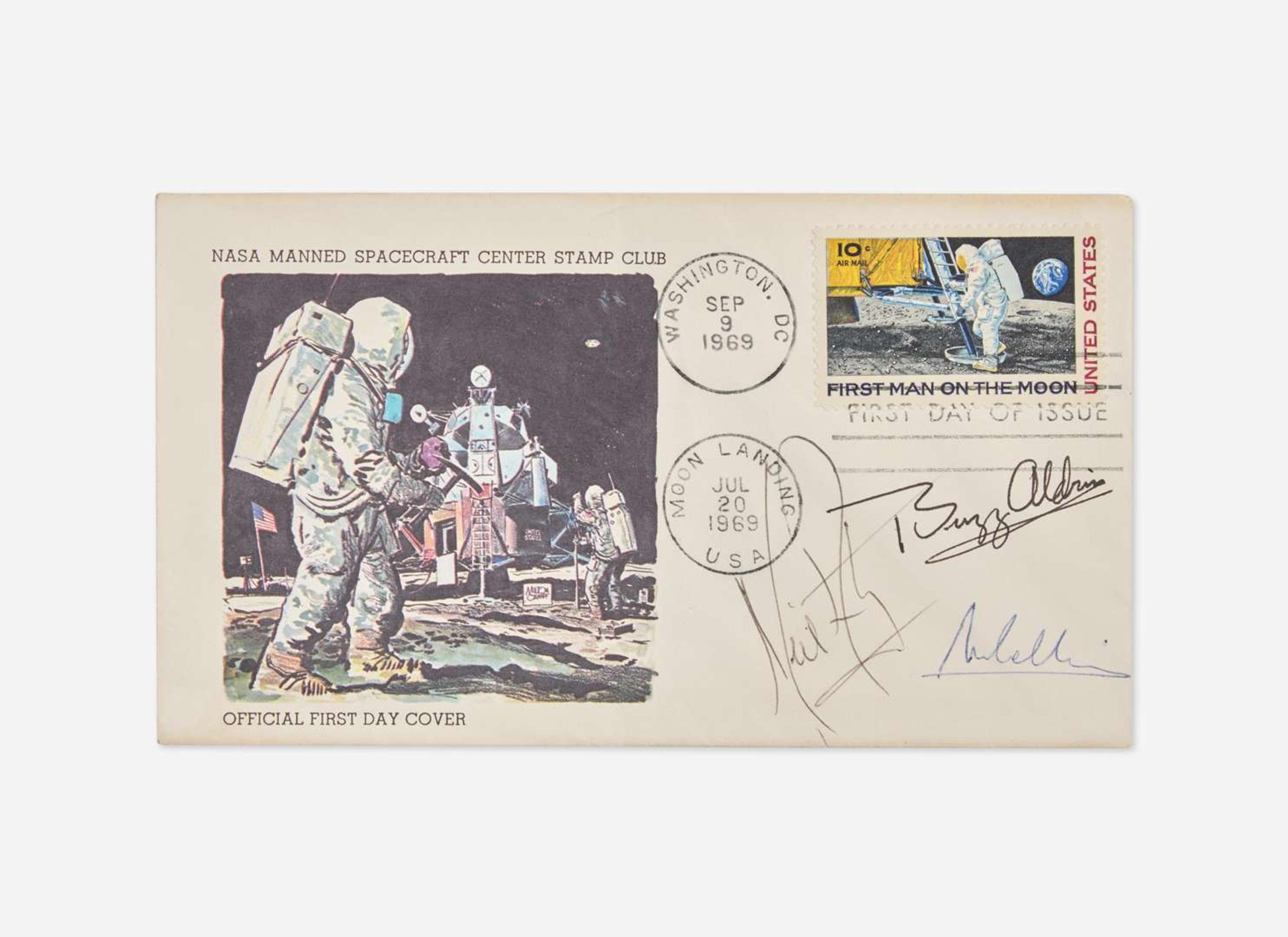 [Travel & Exploration] [Apollo 11] Armstrong, Neil, Buzz Aldrin, Michael Collins Signed First Day Cover