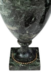 A Pair of French Marble and Bronze Baluster Urns
