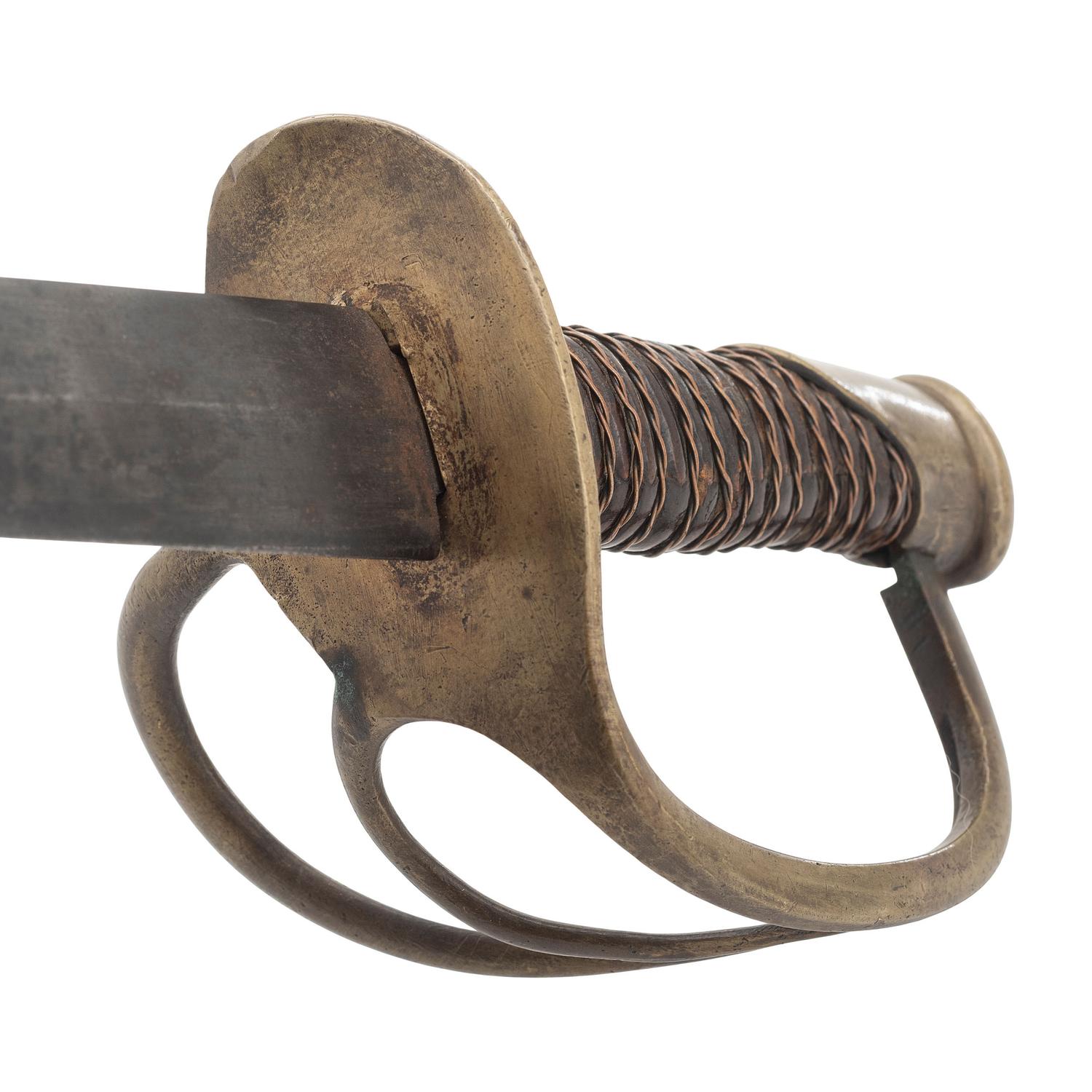 Memphis Novelty Works Straight Blade Cavalry Saber with Brass Scabbard