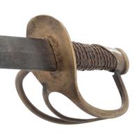 Memphis Novelty Works Straight Blade Cavalry Saber with Brass Scabbard