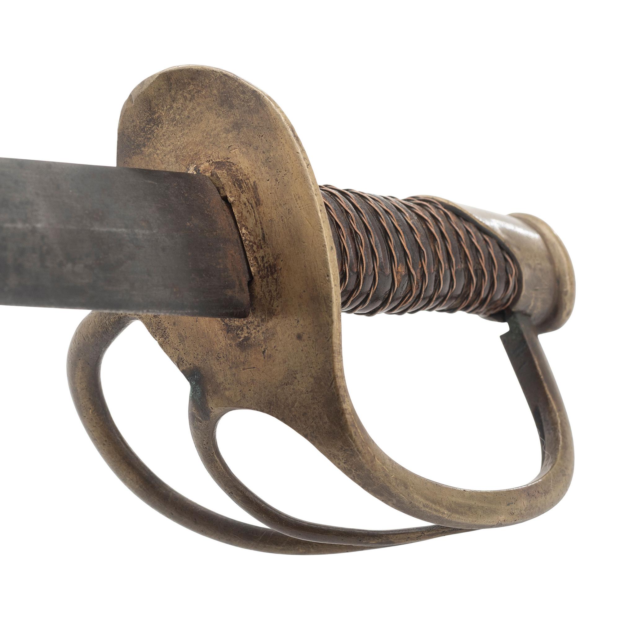 Memphis Novelty Works Straight Blade Cavalry Saber with Brass Scabbard