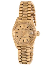 ROLEX, 18K YELLOW GOLD REF. 6927 'OYSTER PERPETUAL DATEJUST' WRISTWATCH, CIRCA 1981