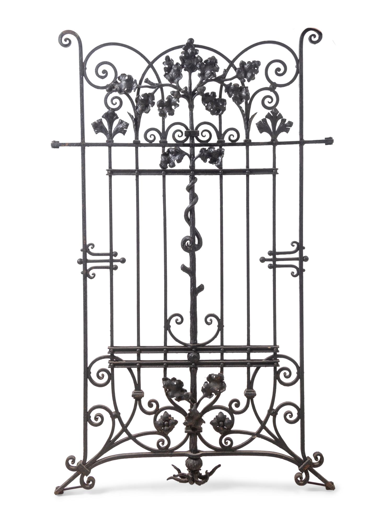 A Cyril Colnik Wrought Iron Six-Piece Grille from the William Bigelow House