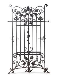 A Cyril Colnik Wrought Iron Six-Piece Grille from the William Bigelow House