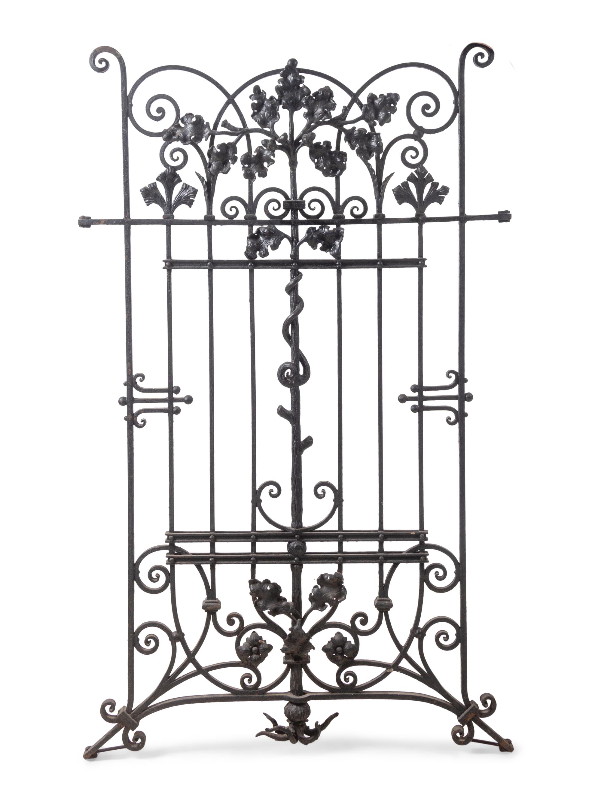 A Cyril Colnik Wrought Iron Six-Piece Grille from the William Bigelow House