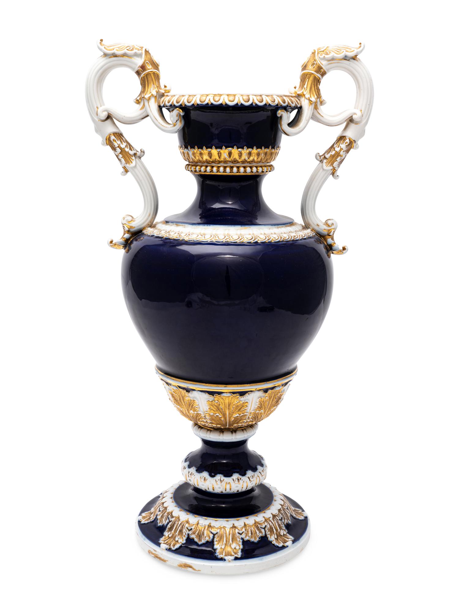 A Large Meissen Porcelain Vase