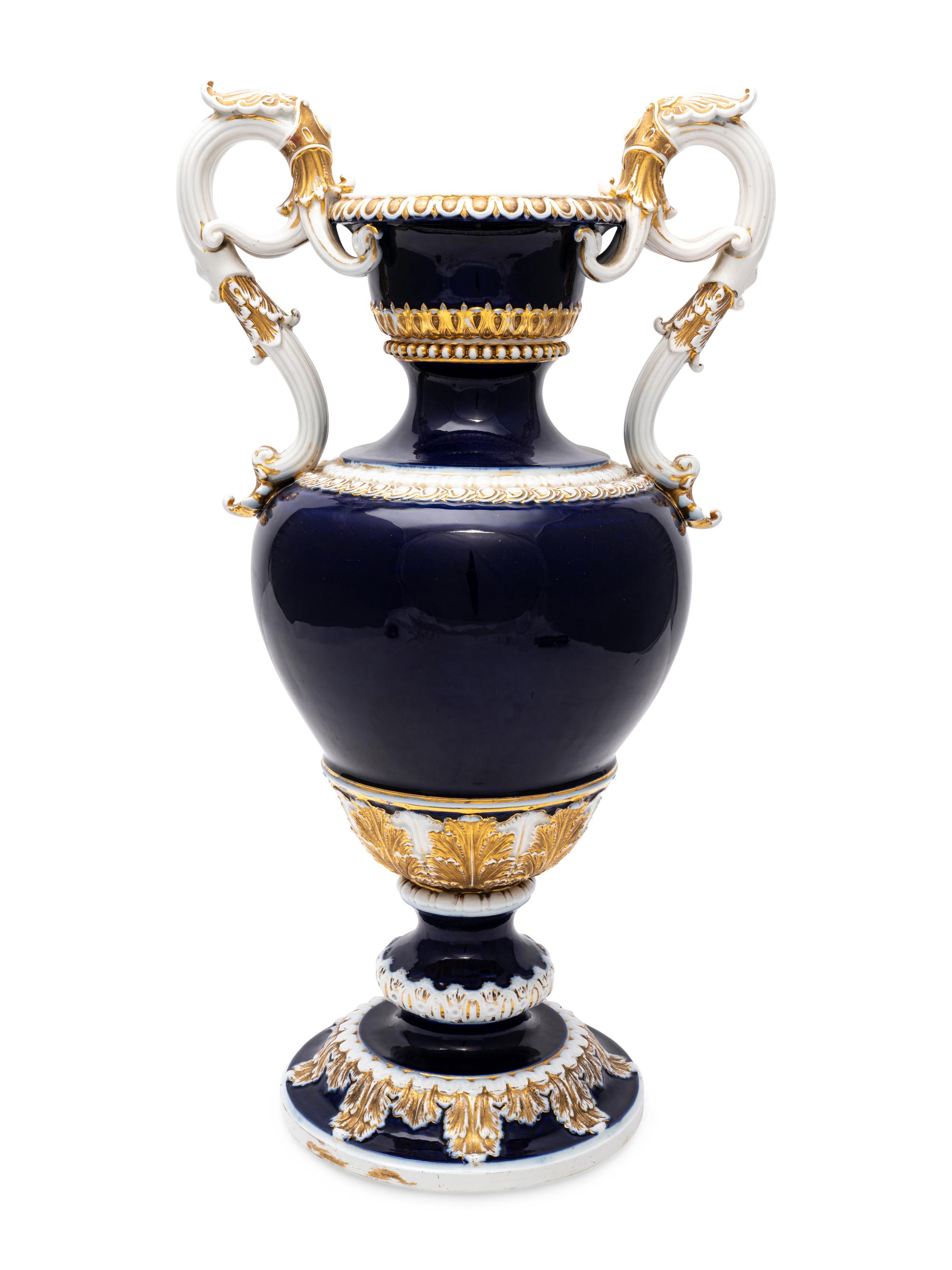 A Large Meissen Porcelain Vase