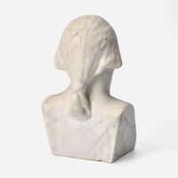 American School 19th century A carved marble bust of George Washington (1732-1799)