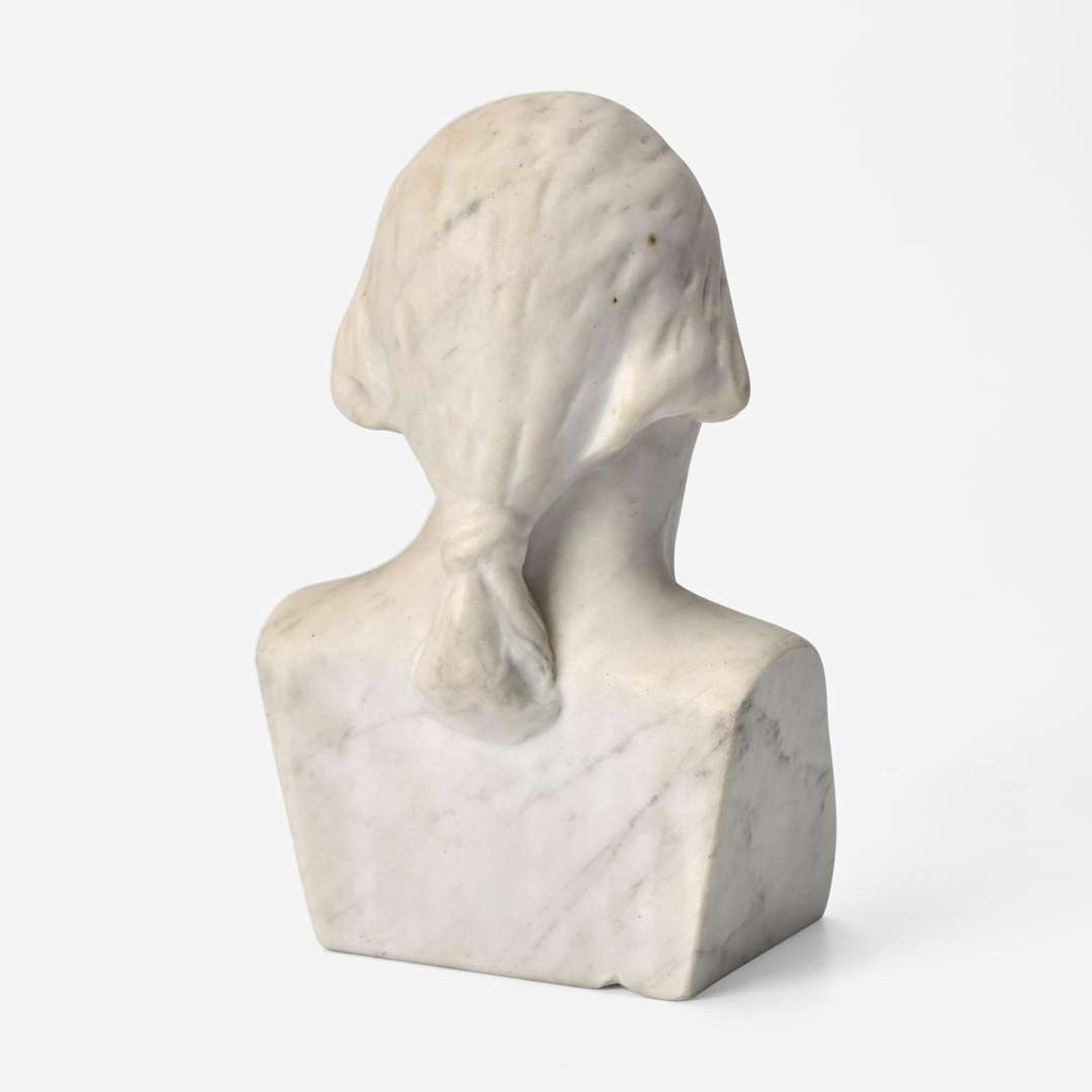 American School 19th century A carved marble bust of George Washington (1732-1799)