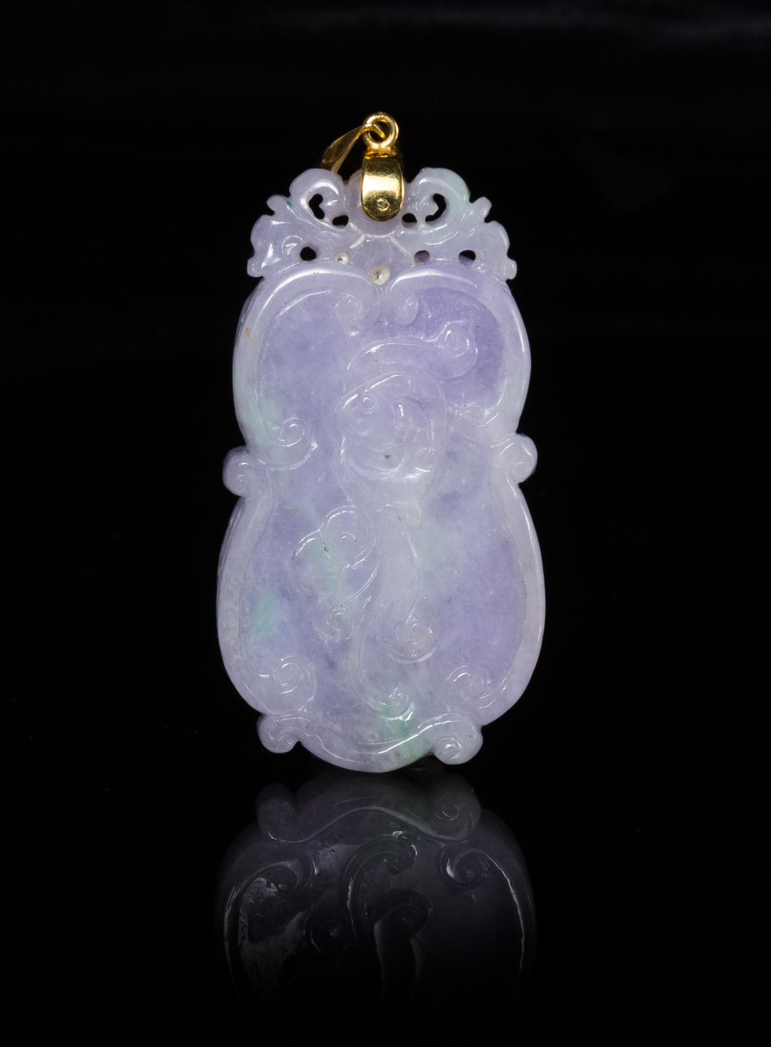 A Jadeite Pendant Length 2 inches.
