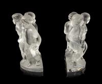 A Pair of Lalique Luxembourg Bookends