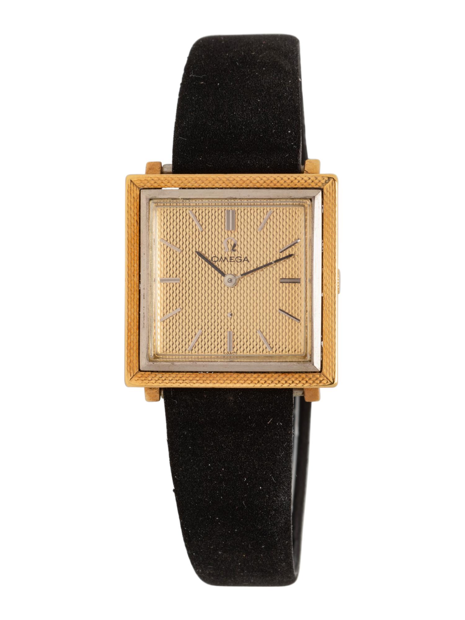 OMEGA, VINTAGE, 18K YELLOW GOLD WRISTWATCH