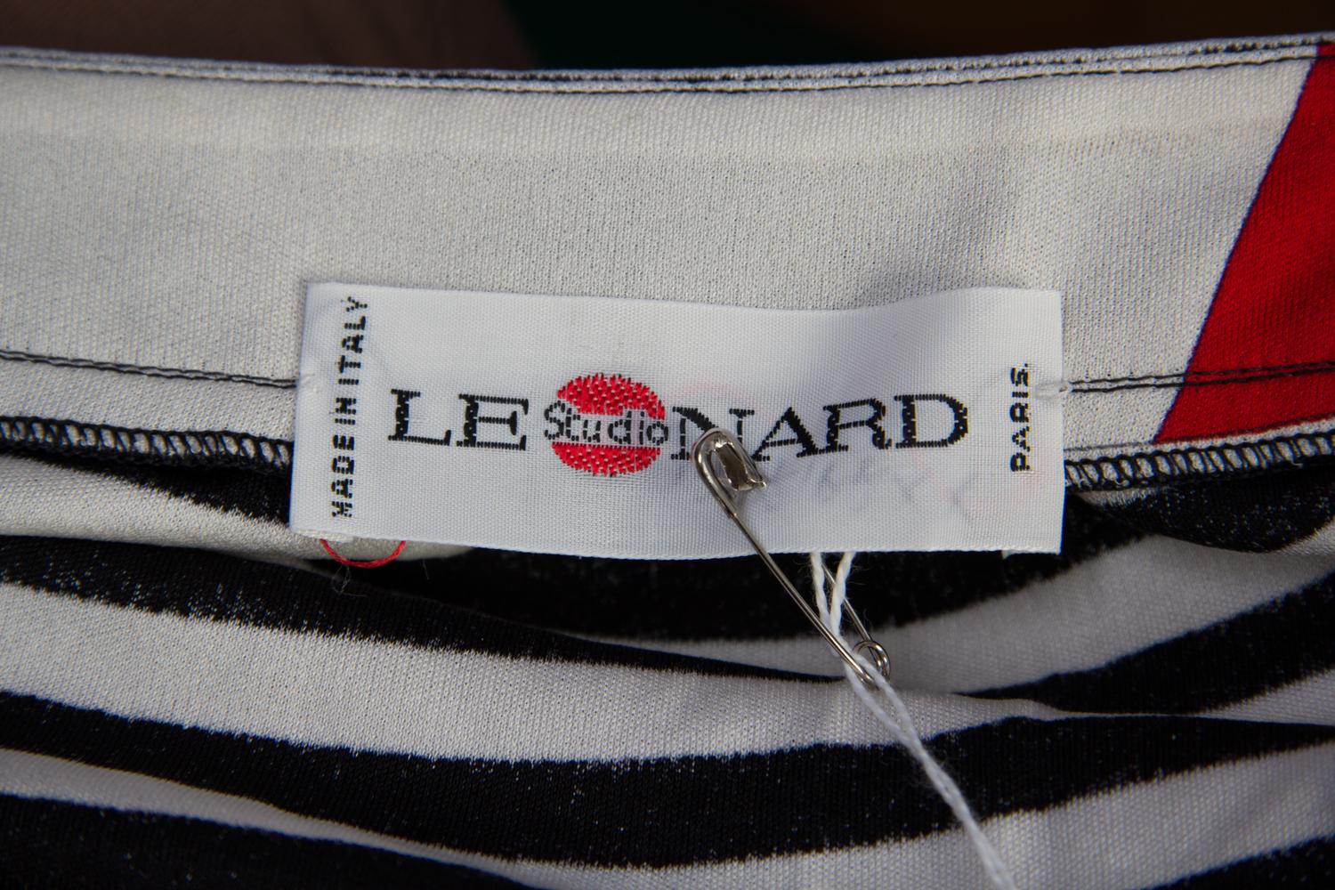 A Leonard Black, Red and White Dress,