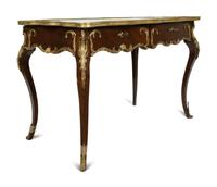 A Louis XV Style Gilt Bronze Mounted and Leather Inset Writing Desk — 19TH CENTURY