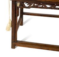 A Pair of Chinese Hardwood Ming Style Yok Back Armchairs