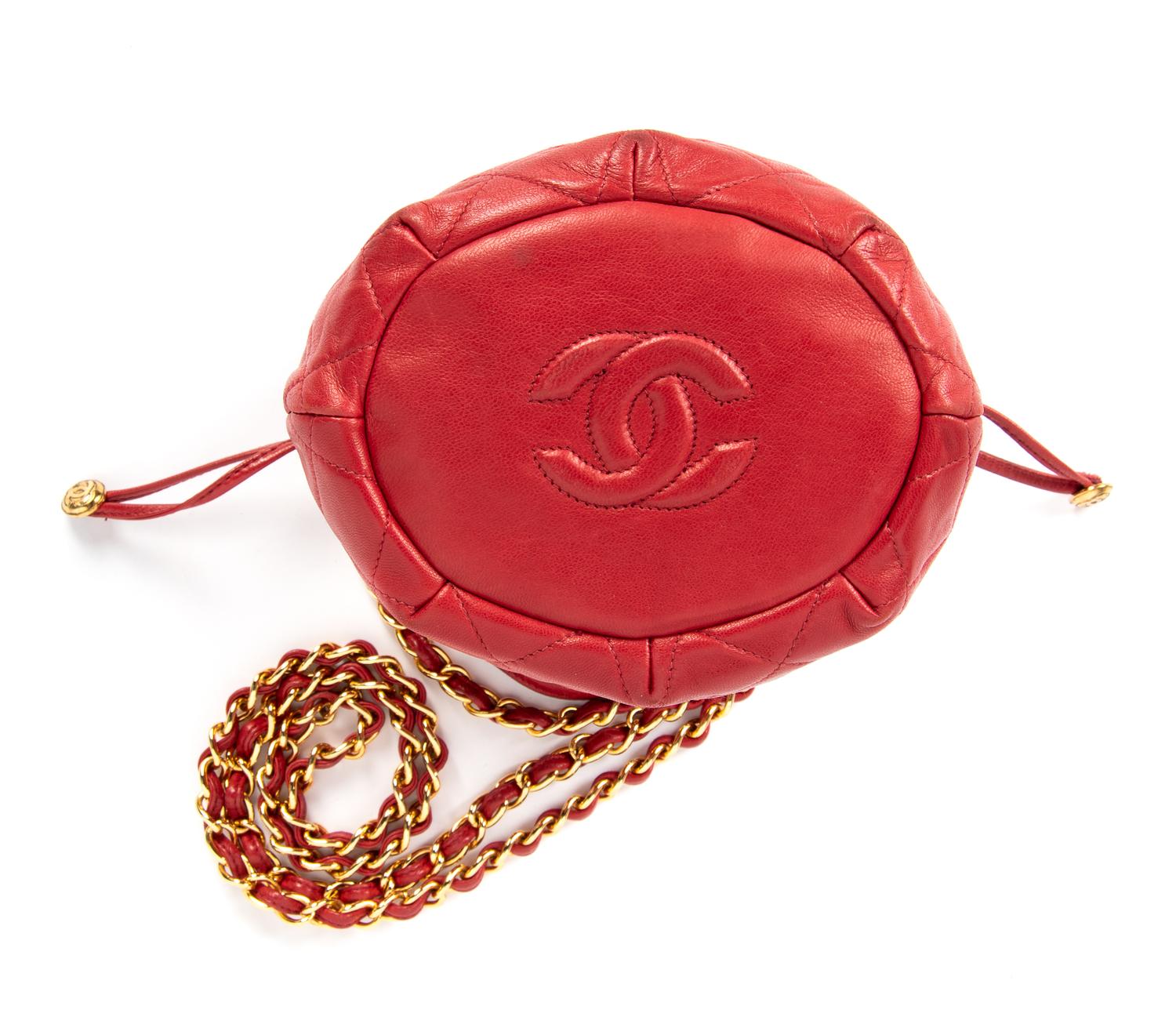 Chanel Quilted Leather Drawstring Bag, 1986-89