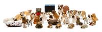 A Group of Thirty-One Bulldog Figures Width of widest 8 1/2 inches.