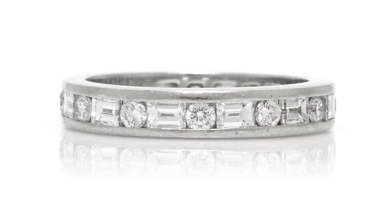 A Platinum and Diamond Eternity Band, Tiffany & Co., 3.30 dwts.