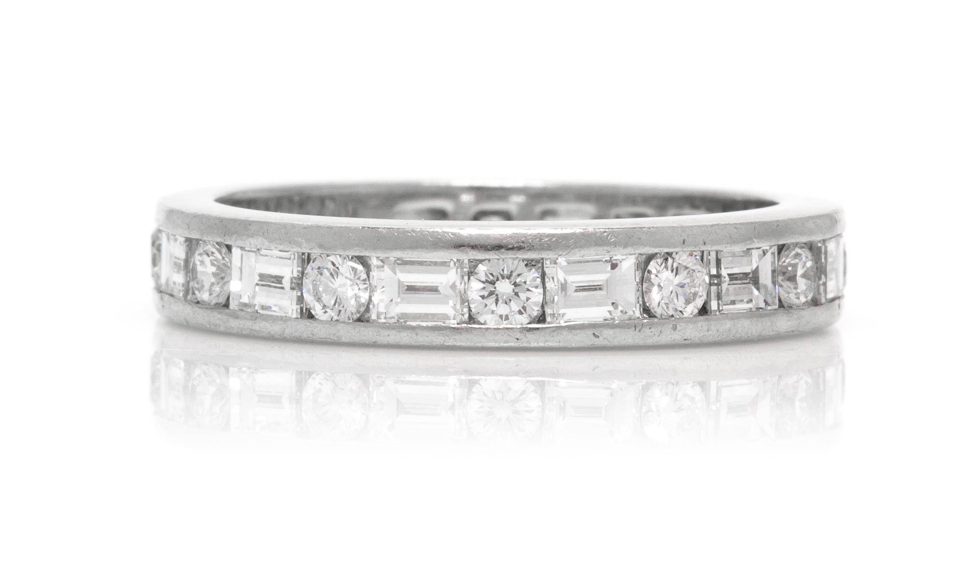A Platinum and Diamond Eternity Band, Tiffany & Co., 3.30 dwts.