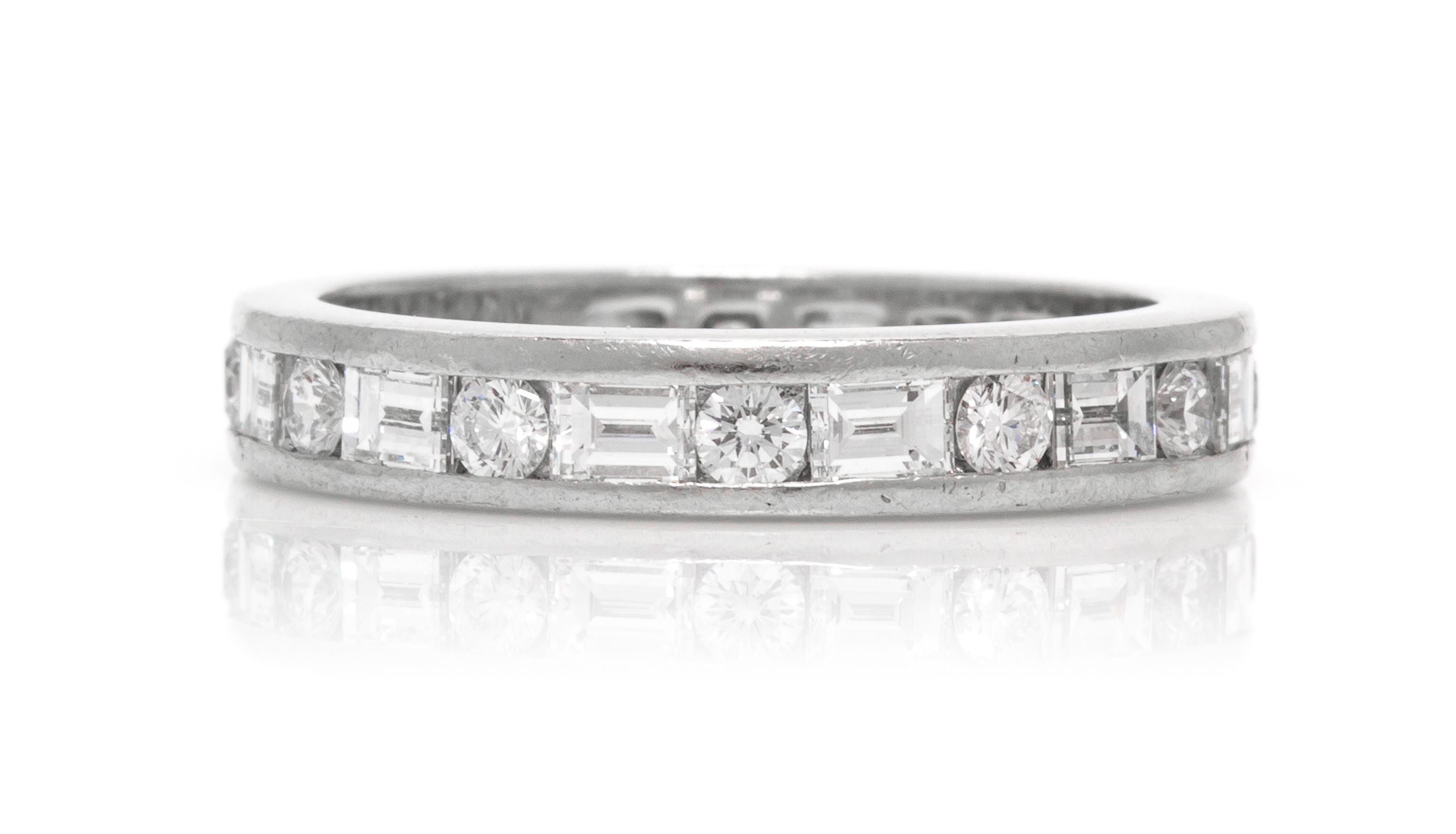 A Platinum and Diamond Eternity Band, Tiffany & Co., 3.30 dwts.