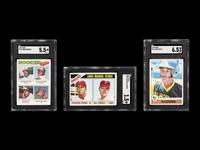 A Group of 12 Hall of Fame Rookie Baseball Cards (Carlton Fisk, Steve Carlton, Ozzie Smith, Andre Dawson, Paul Moiltor / Alan Trammell, Jack Morris, George Brett, Fergie Jenkins, Jim Catfish Hunter),