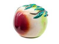 A Chinese Famille Rose Porcelain Model of a Fruit