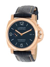 PANERAI, REF. PAM01112 18K ROSE GOLD 'LUMINOR MARINA GOLDTECH' WATCH WITH DATE, BOX & PAPERS