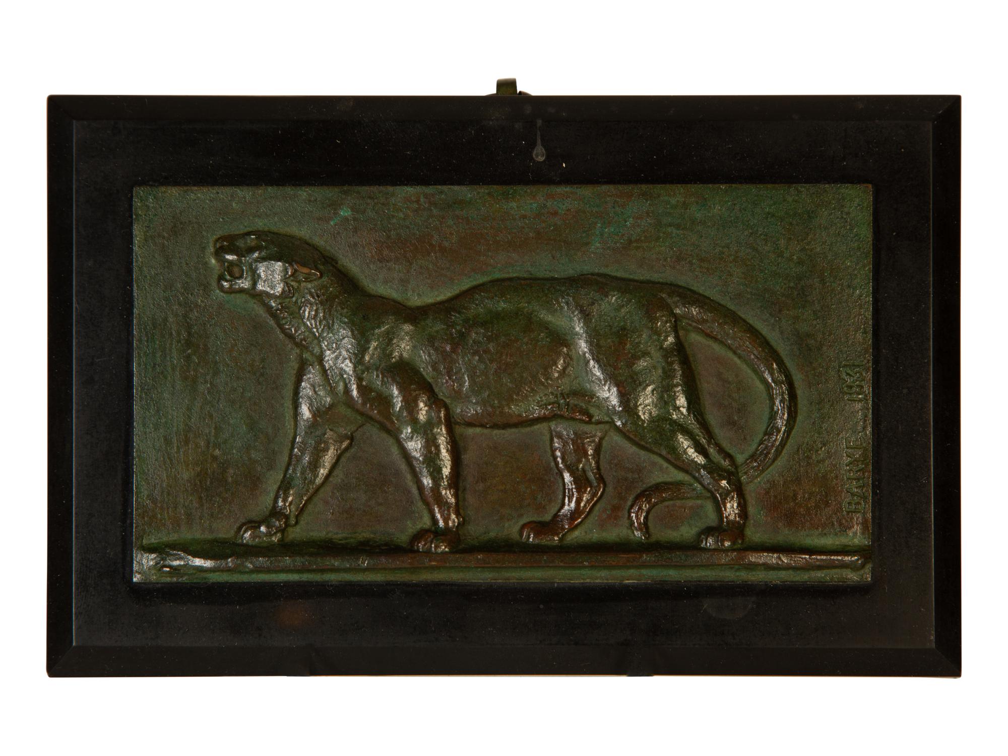 Two Bronze Animalier Wall Plaques After Antoine-Louis Barye — Early 20th Century