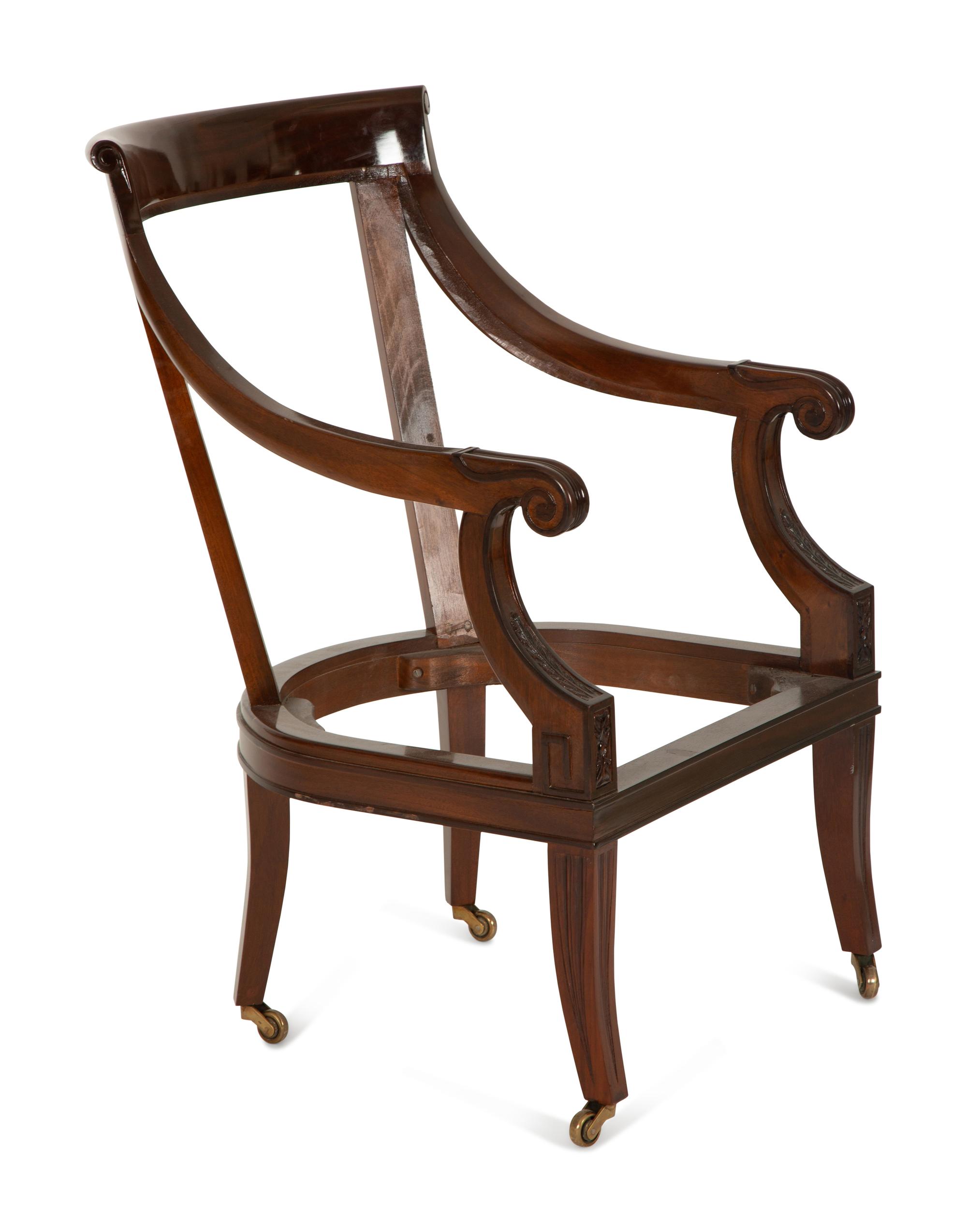 Three Georgian Style Mahogany Armchair Frames