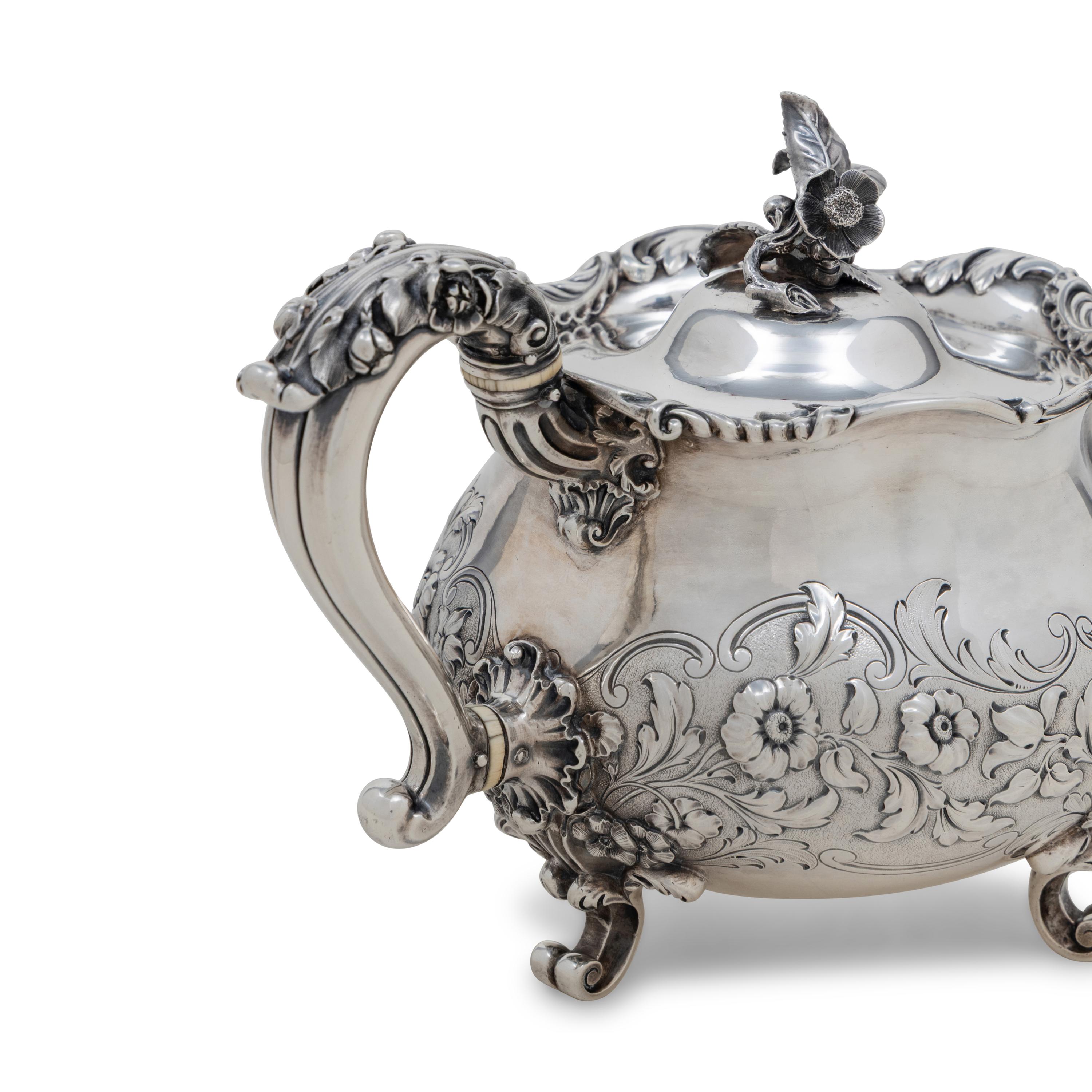 A Paul Storr and Mortimer Silver Teapot