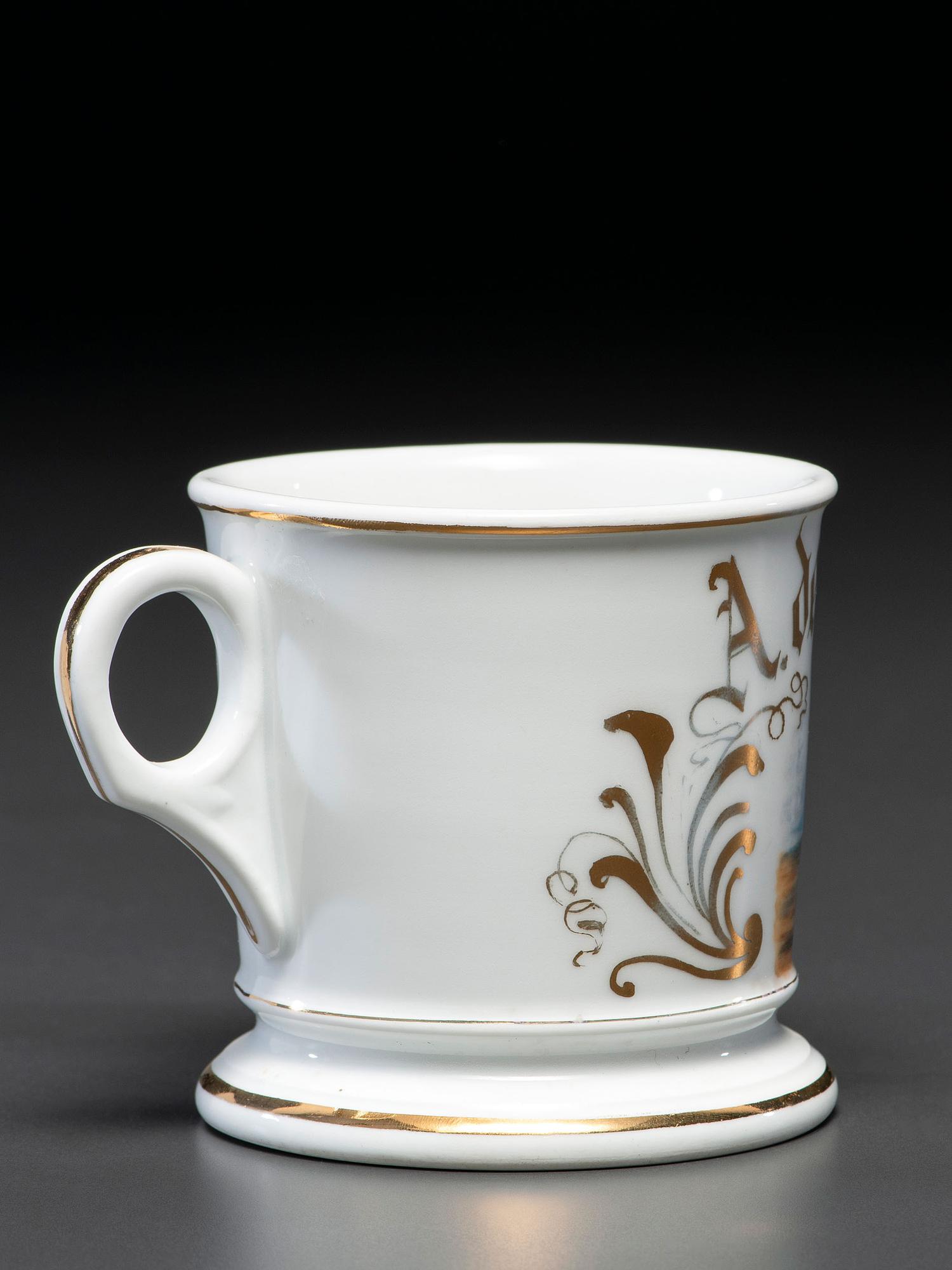 A Boxer's Porcelain Occupational Shaving Mug Belonging to Albert de Giovanni