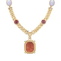 BULGARI, MULTIGEM, INTAGLIO AND YELLOW GOLD NECKLACE