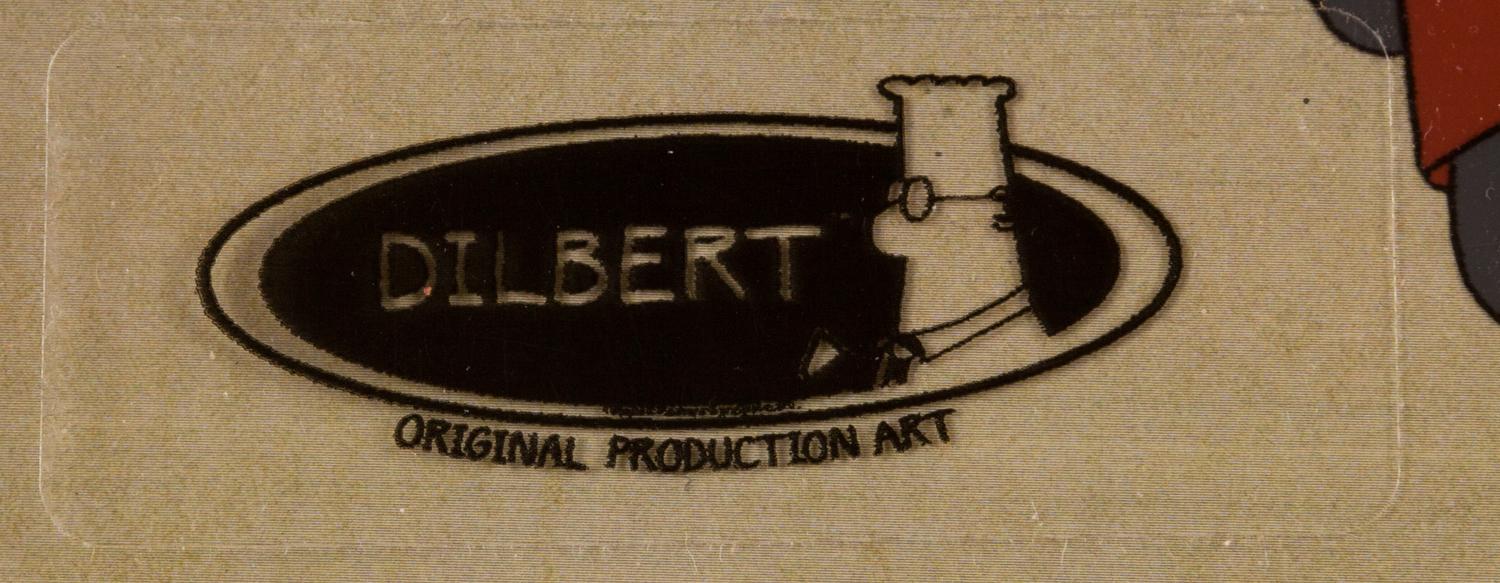Scott Adams. Dilbert. Dilbert, a shipper, and a man wearing a Walkman. N.d.