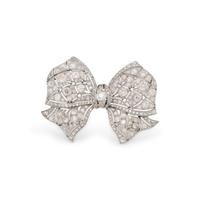 DIAMOND BOW BROOCH