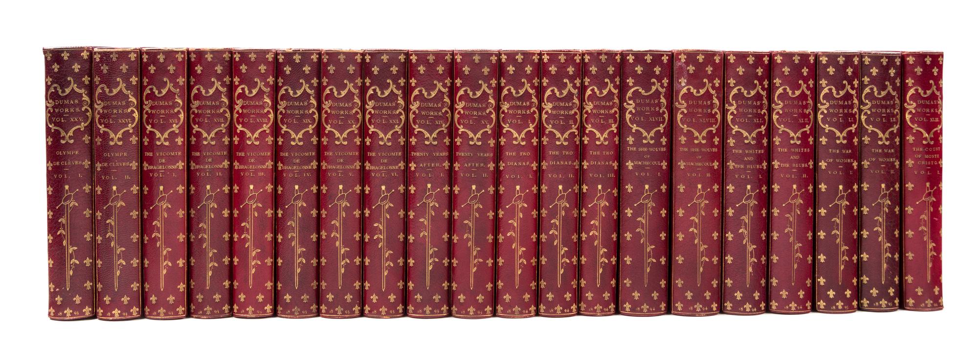 (COLLECTED WORKS) DUMAS, ALEXANDRE. Works. London, 1893-1894. 60 vols. Illus. Library Ed.