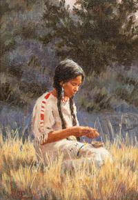 Stringing Beads , 1994