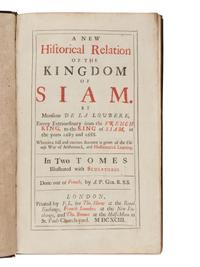 LA LOUBERE, Simon de (1642-1729). A New Historical Relation of the Kingdom of Siam… Envoy Extraordinary from the French King, to the King of Siam, in the Years 1687 and 1688. Wherein a Full and Curious Account is Given of the Chinese Way of Arithmatick and Mathematick Learning . London: printed by F.L. for Tho. Horne; Francis Saunders; and Tho. Bennet, 1693.