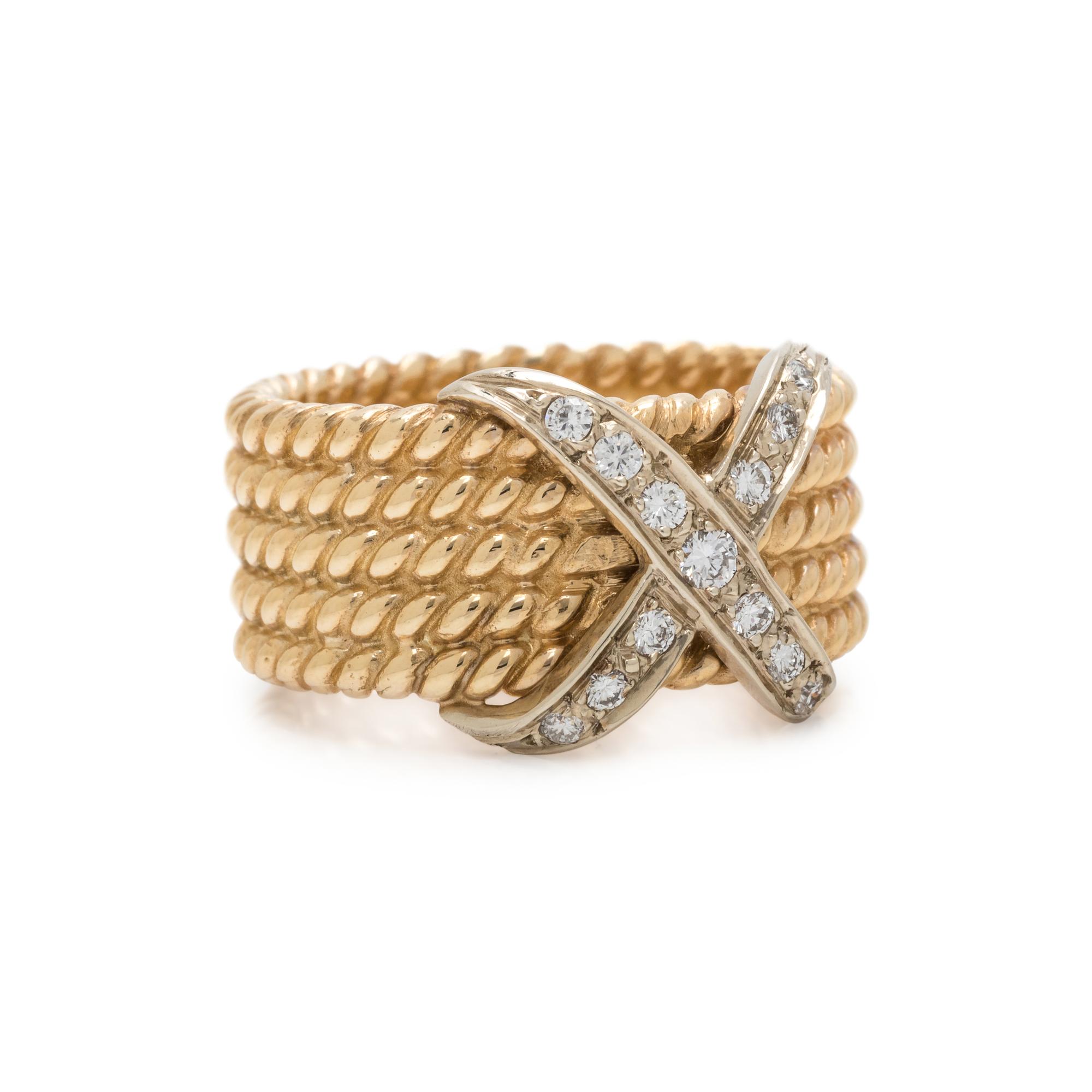 BICOLOR GOLD AND DIAMOND RING