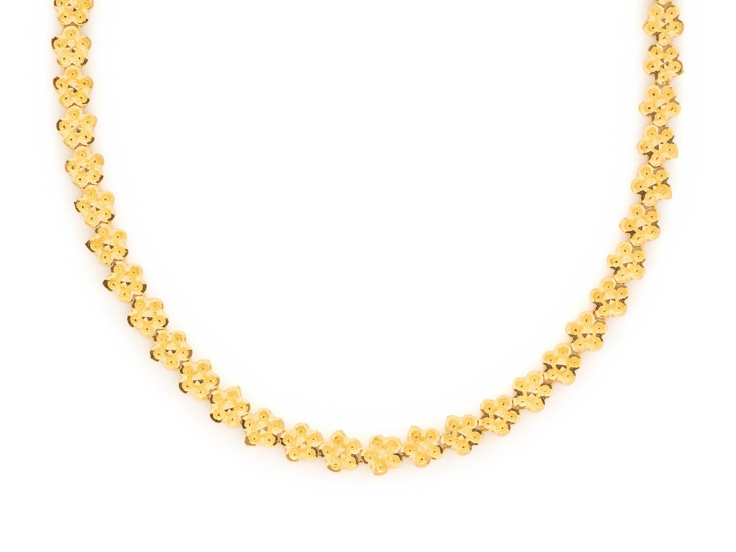 YELLOW GOLD FLORAL MOTIF JEWELRY