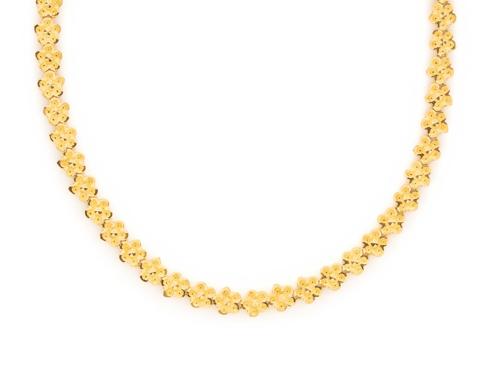YELLOW GOLD FLORAL MOTIF JEWELRY