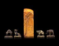 Five Bronze and Soapstone Seals