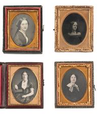 [EARLY PHOTOGRAPHY]. 13 daguerreotypes and one ambrotype of lovely young ladies.