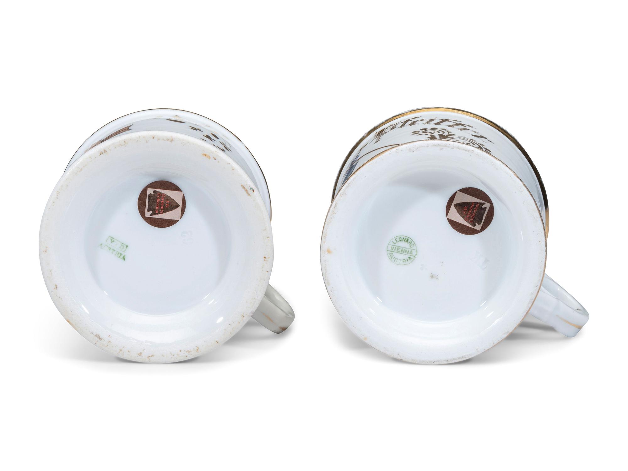 Two Porcelain Occupational Shaving Mugs