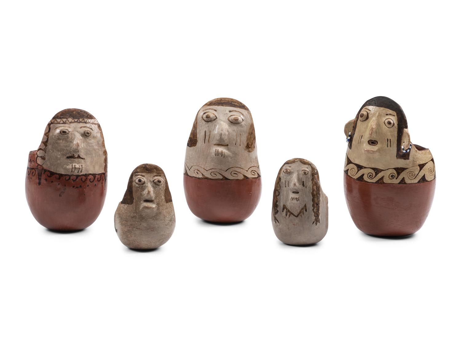Family of Figural Maricopa Pottery Jars