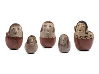 Family of Figural Maricopa Pottery Jars