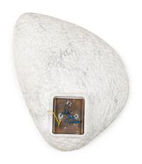 A Carved Carrara Marble Pearl Wall Light by Ginger and Jagger